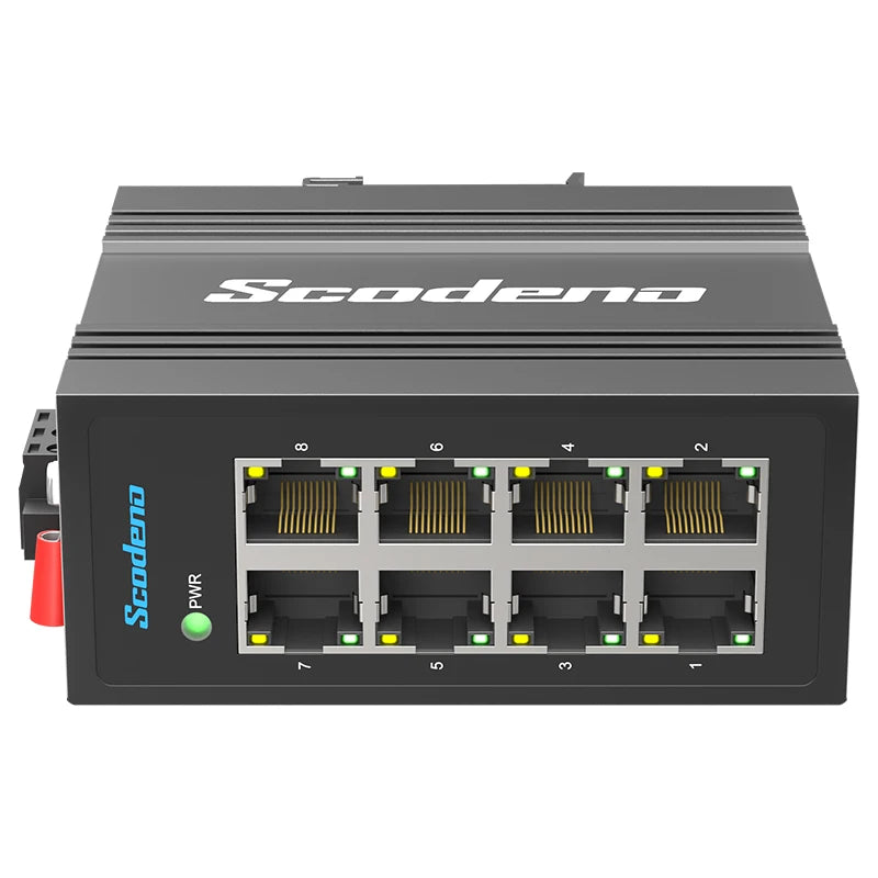 Scodeno - DIN Rail - 8 port - 10/100 MBps