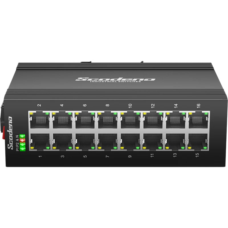 Scodeno - DIN Rail - 16 port - 10/100 MBps