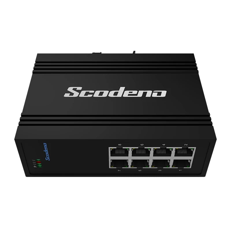 Scodeno - DIN Rail - 8 port - Gigabit + PoE