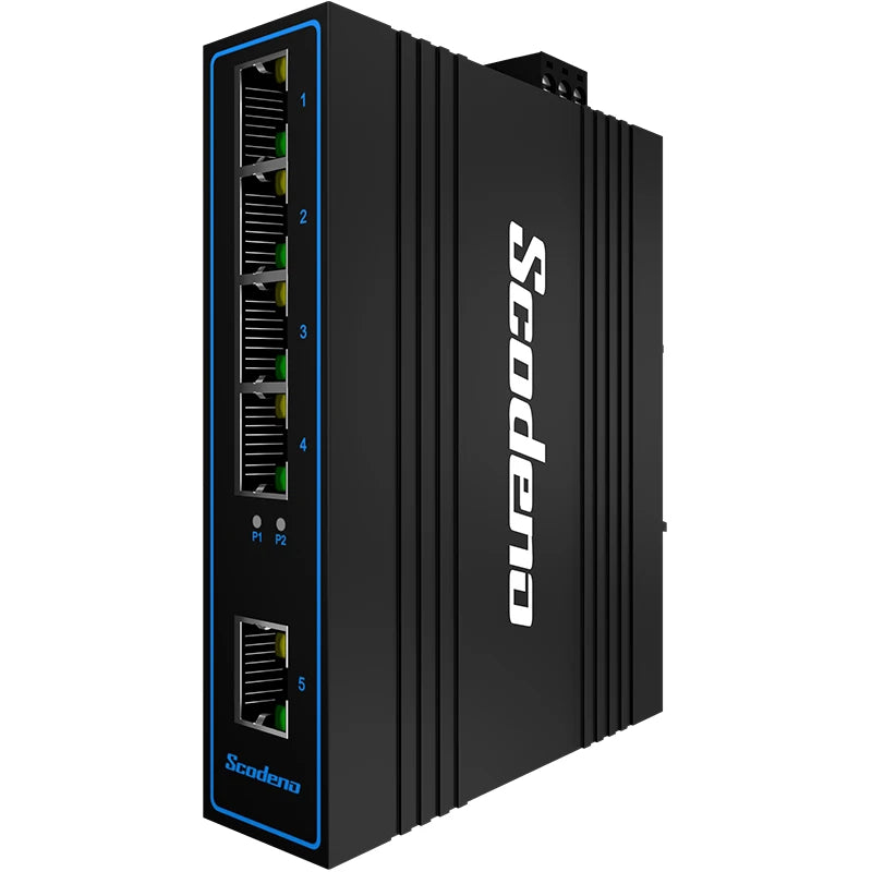 Scodeno - DIN Rail - 5 port - Gigabit + PoE