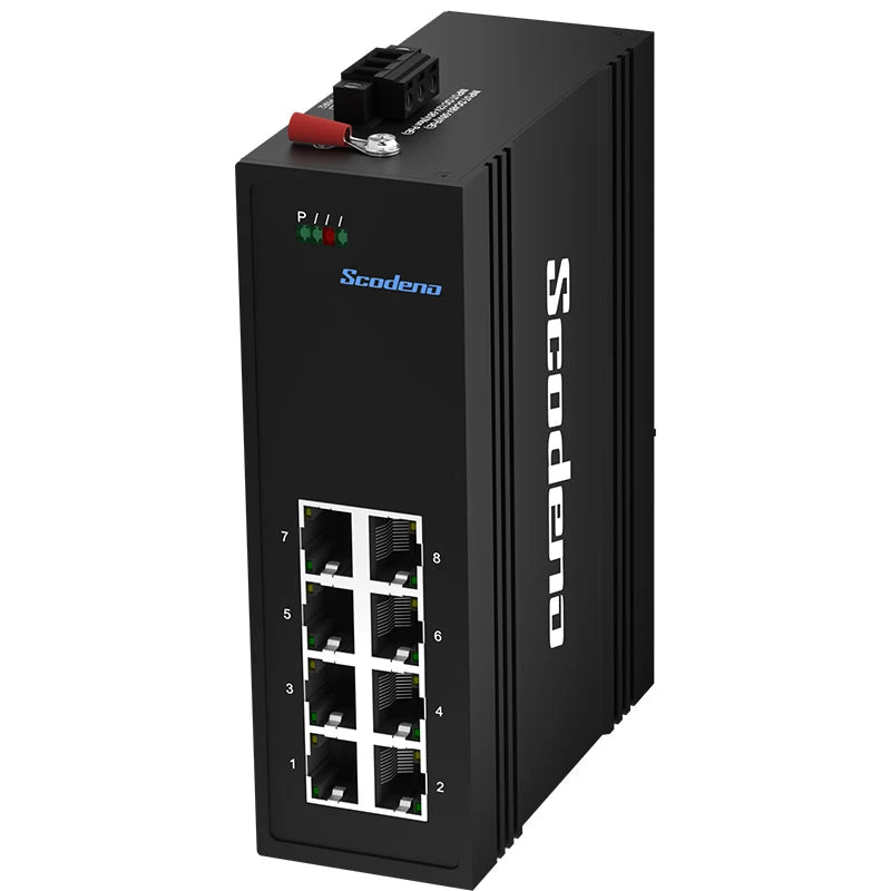 Scodeno - DIN Rail - 8 port - Gigabit + PoE