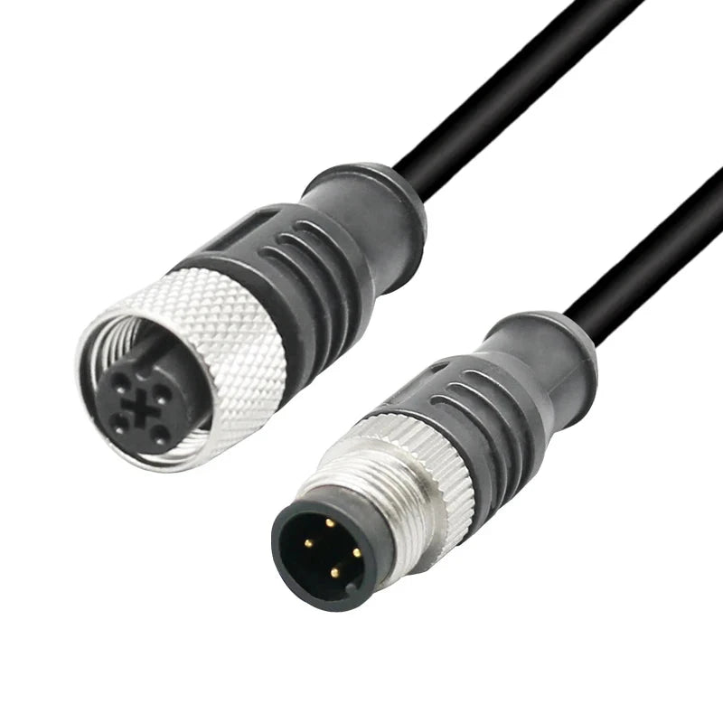 OMCH - M12 Connector kabel - 4 PIN  -  180° - Man